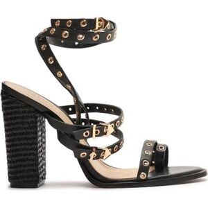 Shutz Black & Gold Heels